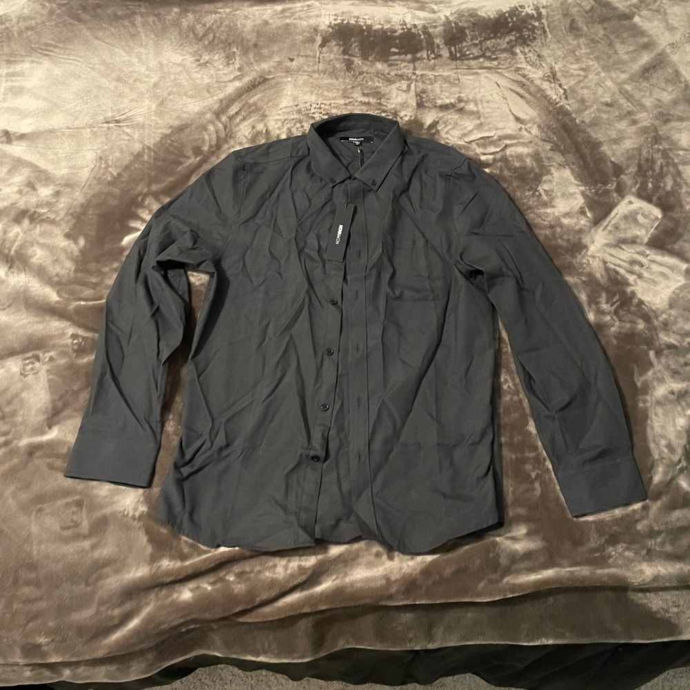 Black Fashion Nova button down shirt